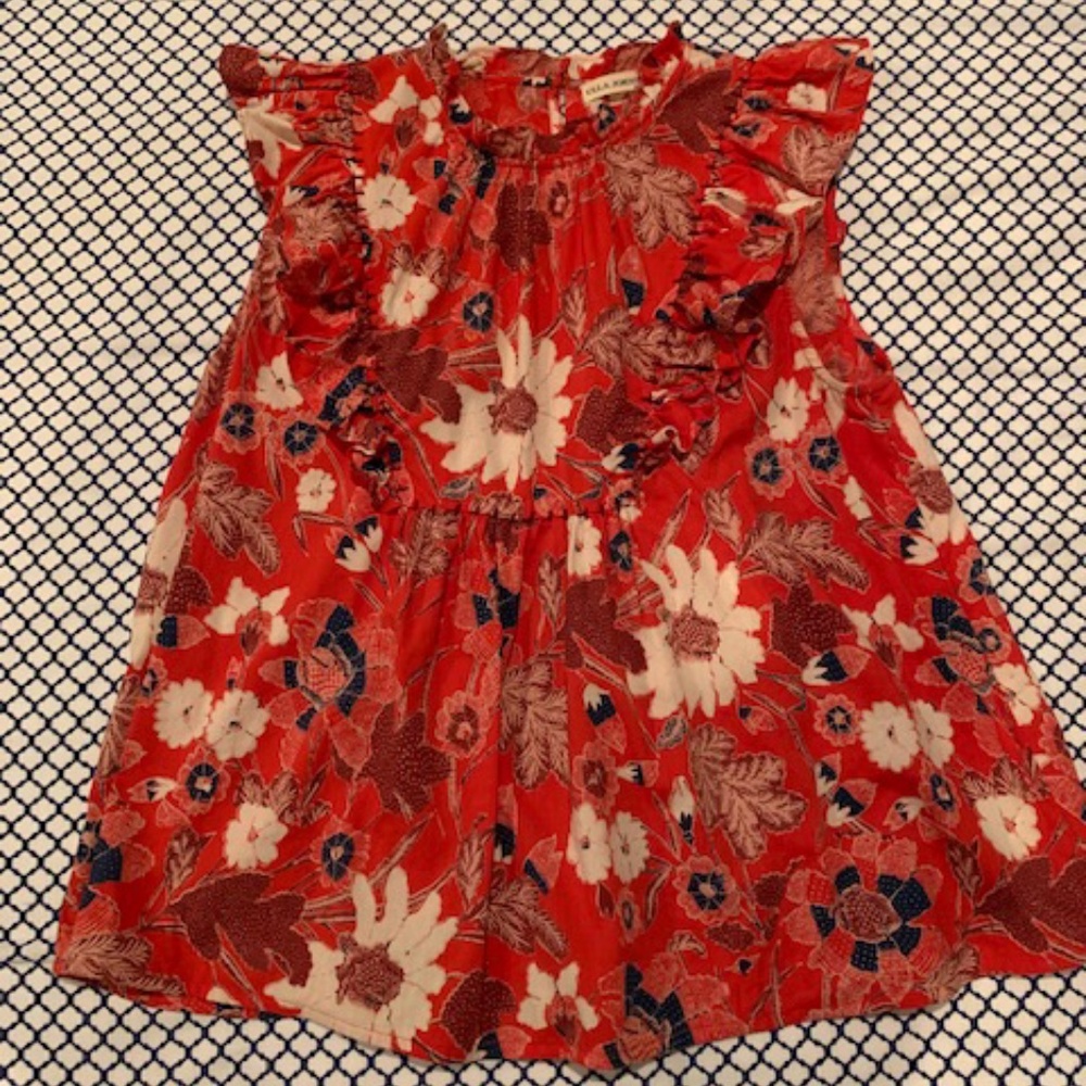 Ulla Johnson Ida Top in Scarlet Red, Size 8
